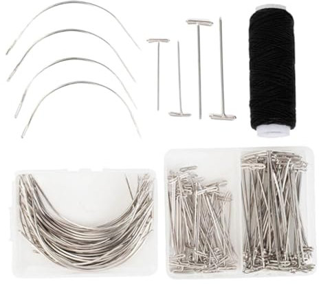 DOITOOL 1 Juego Agujas Tipo Fijación de Agujas Reutilizables y Portátiles Profesional y Diy Creación Extensiones de Cabello
