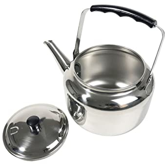 UKCOCO Bouilloire à Thé Sifflante En Acier Inoxydable 3l Robuste Poignée Isolante Pratique Pour Cuisinière à Gaz Et Plaques Électriques, Théière La Cuisine Maison