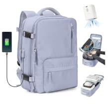 SZLX Vakuum Rucksack mit pumpe Ryanair Handgepäck 40x30x20 Damen Wizzair Handgepäck 40x30x20 Vakuum Reiserucksack mit pumpe Easyjet Wasserdicht Herren für 14-Zoll-Laptops mit Schuhfach