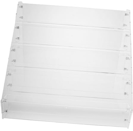 FRCOLOR Espositore Trasparente in Acrilico 5 Livelli per Smalti Unghie e Rossetti Organizzatore Cosmetico per Negozi al Dettaglio