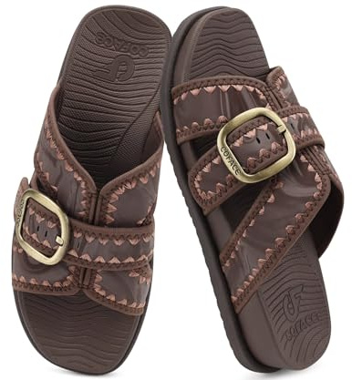 COFACE Womens Slide Sandals with Arch Support 2026 Ladies Woman Orthopedic Slides Comfortable Slip On Fashion Sandal