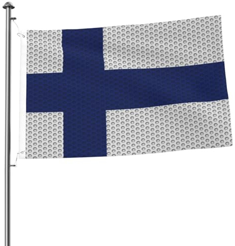 Bandiera Della Finlandia Divertente Garden Flag Durevole Bandiere Da Giardino Decorazione Per Esterni Fattoria Interni 90X150Cm