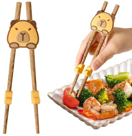 Zeyaoaea Kids Training Chopsticks - Capybara Theme Grip Correction Tool | Training Chopsticks Beginners,for Children Boys Girls Preschoolers Students Home Travel Restaurant