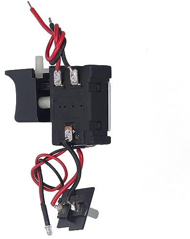Hamwesh Interruptor de Gatillo de Taladro, Interruptor de Taladro Inalámbrico de Repuesto de Control Electrónico de Velocidad de Corriente Máxima de 7,2-24 V 16 A, de Control de Velocidad con Luz