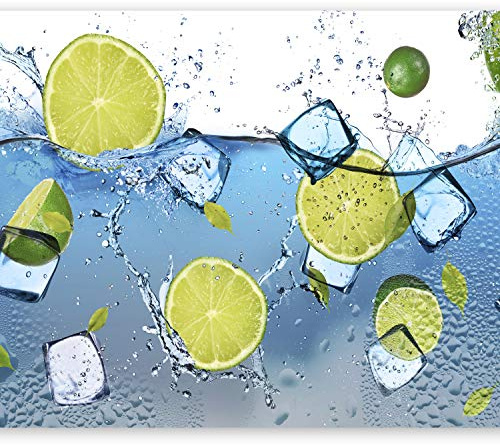 murando - Fototapete selbstklebend weiß Wasser Eis, 245x175 cm, Wohnzimmer | Selbstklebend ohne Kleister, Full HD Druck, ideal fürs Wohn- oder Schlafzimmer, schnelle Montage, lichtbeständig, geruchsfrei