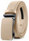 DOOPAI Automatik Gürtel Herren Beige, Ratsche Gürtel Herren Automatik, Automatik Gürtel für Männer 125cm