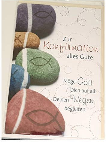 Boss & Co Konfirmationkarte Zur Konfirmation alles Gute - 2 Stück - 11-1445 mit Spruch