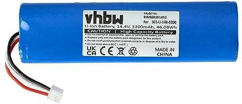 vhbw Batterie Compatible avec Eurovacs Deebot DG36 | DG70, N5 Neo, N5 Power, N5 Fun, N5 Go, N5 Hero robot électroménager (3200mAh, 14,4V, Li-ion)