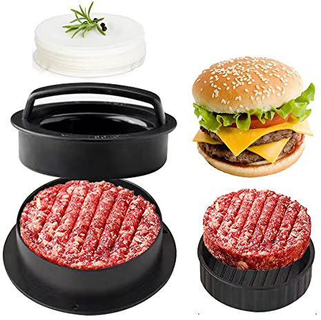 Leden Burger Press Hamburger Press Patty Maker with 100 Patty Papers 3 in 1