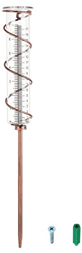 SUPERDANT Pluviometro, Misuratore Pioggia in Vetro con Staffa in Mete, Misuratore di Acqua con Precipitazioni, Pluviometro Professionale da Esterni, per Giardino, orto All'Aperto Fattoria