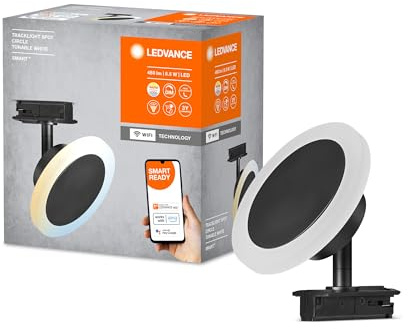 LEDVANCE Smart+ Tracklight WiFi Rail System Light Head, Black, 6.5W, 480lm, Directional Head, Adjustable White Light (3000K-6500K), app controllable, Compatible with Amazon, Google, etc.