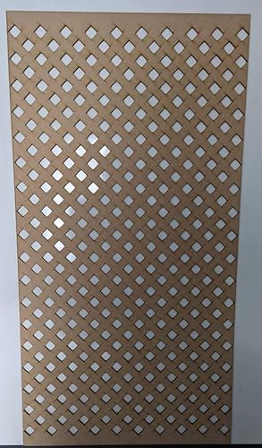 LaserKris Dekoratives Abschirmgitter für Heizkörper, perforiert, 3 mm dicke MDF-Platte (1200 mm x 620 mm), D3F-Muster (6 mm dickes MDF, ungrundiert)