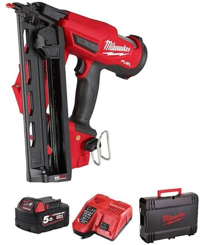 Milwaukee M18 FN16GA Fuel 18v Cordless Brushless 16 Gauge 2nd Fix Nail Gun 2 x 2ah Li-ion