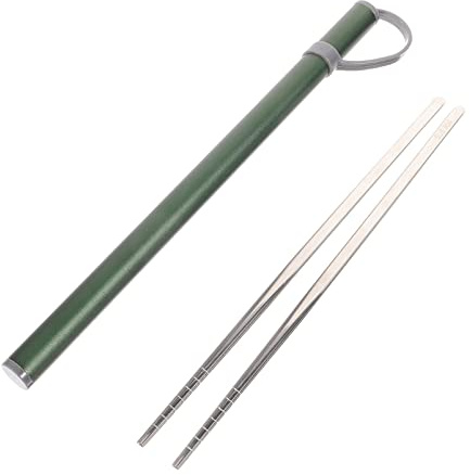 Toddmomy Bacchette In Acciaio Inossidabile Bacchette Riutilizzabili Portatili Con Astuccio Viaggio Portare Con Sé Le Utensili Esterno Per Il Campeggio Scolastico