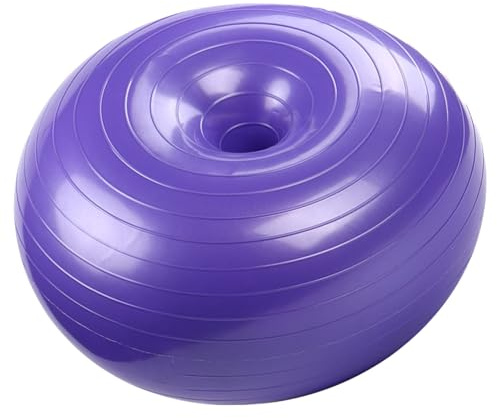 Toddmomy Donut-förmiger Fitnessball Mit Anti-Burst-Technologie Yoga-übungsball Für Balance Und Stabilität Inklusive Luftpumpe Für Zuhause Und Fitness