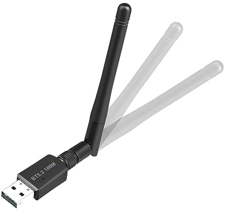 JeoPoom Bluetooth Adapter Dongle 5.3, Bluetooth Adapter PC, Langstrecken Netzwerkadapter Stick, Plug and Play, Kompatibel mit Computer Windows 7/8/8.1/10/11