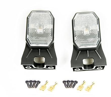 Web Truck Feux de gabarit Feux de gabarit latéraux Feux de position avec support LED blanc 1 set=2 pièces remorque camion caravane véhicules utilitaires remorque