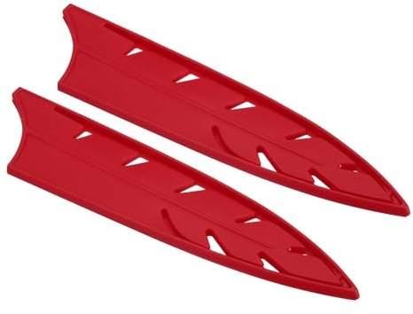 PATIKIL Messerhüllen für 8-Zoll-Kochmesser, 2 Stück Messerschutz, Messerhüllenabdeckungen, Federkochmesser-Set, Rot, 8,5 x 2