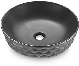 RD Luxury® Designer Countertop Washbasin Round Sink Small Sink Countertop Sink for Bathroom Hand Wash Basin Colour Grey