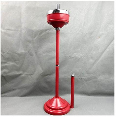 Verstellbarer Standaschenbecher für den Außenbereich,bodenstehende,abnehmbare Rauchsäule aus Edelstahl,Terrassenaschenbecher für den Außenbereich für Aufzug/KTV/Toilette (Farbe: Rot,Größe: 16,5