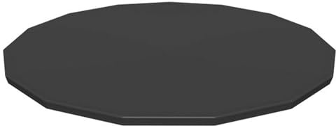 Bestway Round Pool Cover Accessory for 15 Foot Above Ground Framed Swimming Pools and Round Inflatable Ring Pools, Black (Cover Only)