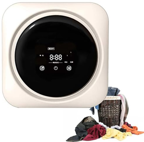 Portable Washing Machine with Spin Dryer, Wall-Mounted Electric Compact Washing Machine, Fully Automatic Small Mini Sock Washing Machine,Small Tumble Dryer for Underwear,Socks,Dorms,Students,WallMount