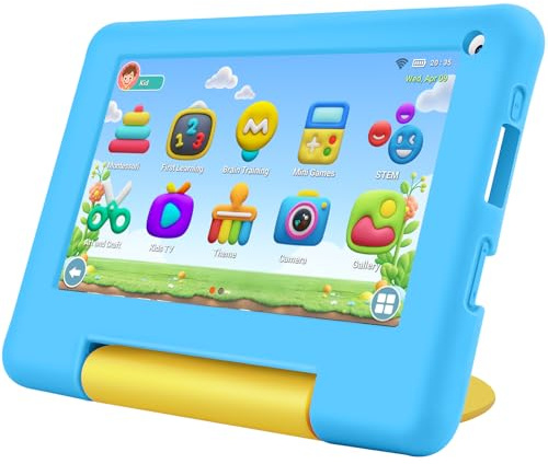 Kids Tablet 7IN Children Tablets for Kids 3-7 Android Tablet for Toddler Boys Girls, Educational Toddler Tablets with WIFI Touch Screen, Dual Camera, Kids Learning APP for Child Ages 3 to12 (Blue)