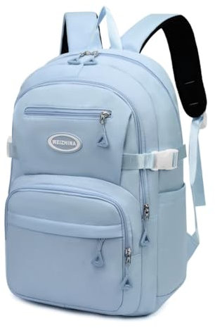 Clufar Schulranzen Jungen 5 Klasse Blau Schulrucksack Teenager Mädchen Wasserdicht Schultasche großer Laptop Rucksack Schule 15.6 Damen Herren Schulrucksäcke Multi-Tasche Laptop Damen Blue