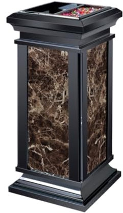 Poubelle Extérieure Cendrier Mülleimer Für Den Außenbereich, Edelstahl-Mülleimer, Oben Offen, Metall-Recyclingbehälter Ordures Déchets Extérieur(D)