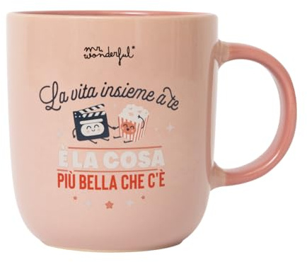 Mr. Wonderful - Taza - La vida contigo es lo más hermoso que hay - Taza de cerámica con mensaje de amor