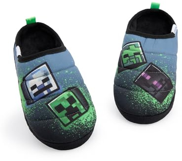 Minecraft Zapatillas Estilo Graffiti Slip-On para Niños | Calzado de Interior y Juegos Multicolor | Ligeras para Adolescentes