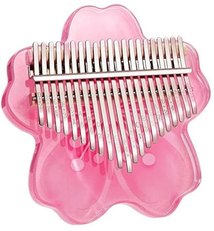 Niedliches Daumenklavier Kalimba 21 Tasten Transparentes Fingerklavier Kalimba Musikinstrument for Kinder Weihnachtsgeschenkideen