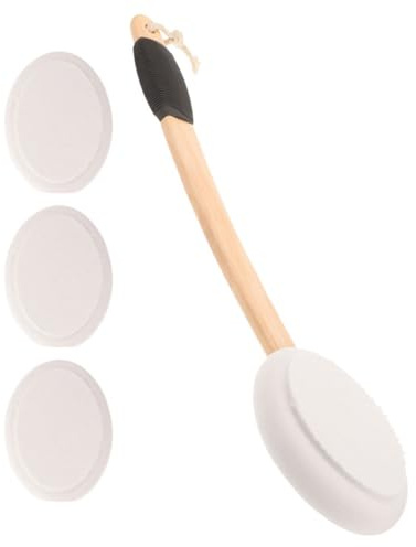 Vaguelly Elegante Rückenbürste mit Austauschbaren Köpfen Lotionapplikator für Rücken und Vielseitige Anwendung Rutschfeste Cremehilfe