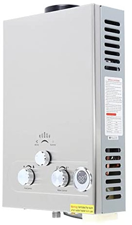 Water Heater for Bath 8L LPG Propane Gas Tankless Instant Hot Water Heater Boiler with Shower Kit Gallon Stainless Steel Tank Hospitals, Schools and Care Homes