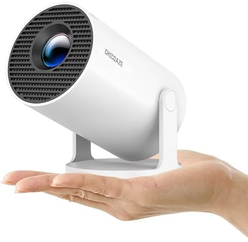 Mini proiettore portatile con WiFi 6 e Bluetooth 5.4, 160 ANSI 4k HD Smart Projector, compatibile con telefono, TV Stick, laptop, HDMI, USB per film Home Outdoor, HY300 PRO+