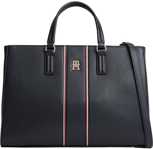 Tommy Hilfiger Damen Satchel Bag Tasche Daily mit Branding, Blau (Space Blue), Einheitsgröße