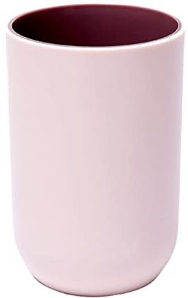 Generisch 4 Stück Kreativer Zahnbürstenbecher für Zuhause, 300ml einfarbiger Mundwasserbecher fürs Badezimmer, Zahnbürstenbecher für Paare, tragbarer, einfacher Zahnbürstenbecher für unterwegs (Rosa)