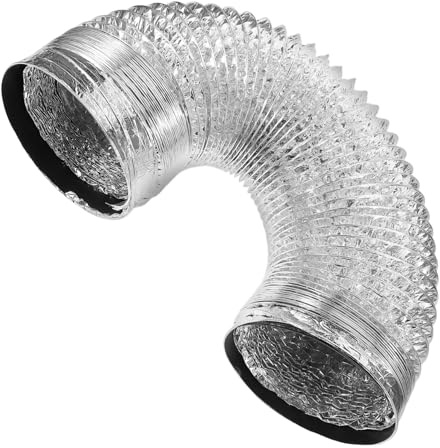 PartyKindom Tuyau Évacuation Flexible pour Cuisine Gaine Ventilation Accessoire de Hotte Aspirante Compatible Chauffage et Sèche Linge