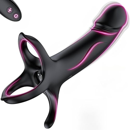 Consolador Anal Vibrador Juguetes Sexuales para Parejas Sexo Extremo, Anillo de Polla Estimulación de la Próstata Hombres Juguetes Sexuales Solo, Anillo de Tapón Anal para el Pene