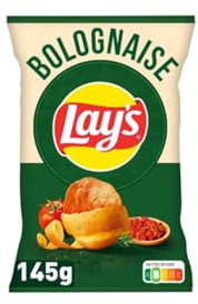 LAY'S Patatas fritas sabor boloñesa - 20 paquetes de 145 g