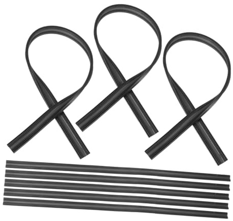 ZUNOXAZ 8pcs Windshield Wiper Rubber Strips Boneless Design Replacement Refills for Car Window Cleaning and Clear Vision in Rainy Weather