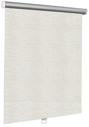 Print Cycero packaging Springrollo Thermo - Mittelzugrollo - Sonnenschutz, Sichtschutz, Blendschutz - 170 x 180 cm beige meliert - Schnapprollo - Verdunkelungsrollo - Stoff Rollo - Thermorollo