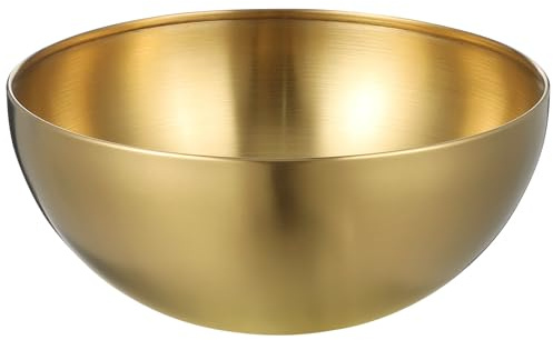 NIYANGLE Saladier Acier Inoxydable Or Chic et Élégant, Bol Alimentaire à Usage Quotidien Multifonction pour Salades et Snacks, pour Fêtes et Réunions Décontractées