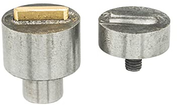 Trimming Shop Ovalado Ojales Ojales Herramienta de Ajuste Set Plantillas Kit para KAM Universal Verde Máquina para Cuero Manualidades, Paño Reparación - Plateado, 35mm