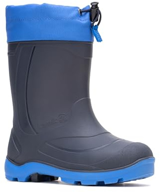 Kamik Snobuster 1 Kids’ Snow Boots, Waterproof, Thermal Liner & Adjustable Snow Collar, Blue - 11 Little Kid