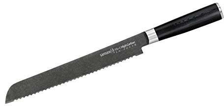 Samura MO-V Stonewash 9 Bread Knife - Premium Japanese Steel Kitchen Knife for Precision Cutting and Artisan Baking