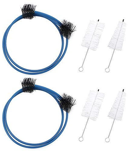 Fumanduo 2 Set Reinigungsbürsten für Blechblasinstrumente, Reinigungsset Trompete Reinigung Pflege Kit Mundstückbürste Ventilbürste Musikinstrument Pflege Bürsten für Trompete Horn Euphonium Tuba