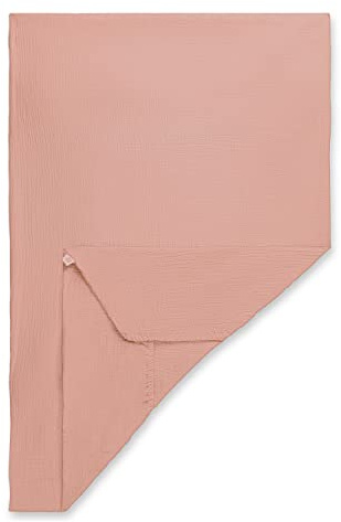 hauck Drap Housse Bebe 60x120, Couvre Matelas Lit Parapluie en Coton Mousseline, Protege Lits Bébé, Lavable en Machine à 60° C, Élastique, Liège