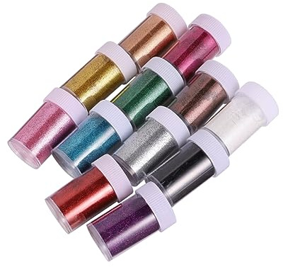 SEWOART 12st -glitter-pulver Flasche Glitter-perlen-pulver Glitzerpulver Körper Glitzer Nagelpigment Pailletten Nagel-kits Auge Glitzert Pailletten Für Nagelkunst Nagelpuder Black Abs