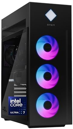 HP OMEN 45L Gaming Desktop, Intel Core Ultra 7 265K, 32 GB RAM, 1 TB SSD, NVIDIA GeForce RTX 5070 Ti, Windows 11 Pro, Microsoft Copilot, Tempered Glass, GT22-3060 (2025)